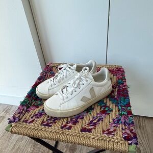 Veja Cream Sneakers with Logo